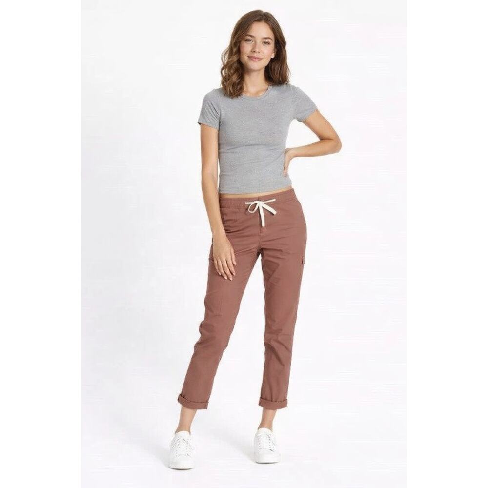 Vuori Women's Chino Mauve Ripstop Cotton Drawstring Chino Small